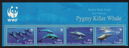 Tuvalu WWF Pygmy Killer Whale Top Strip Of 4v WWF Logo 2006 MNH SG#1224-1227 MI#1307-1310 Sc#1022a-d - Tuvalu