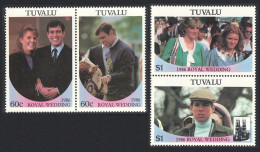 Tuvalu Royal Wedding Prince Andrew 4v Pairs 1986 MNH SG#397-400 - Tuvalu