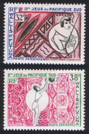 Wallis And Futuna South Pacific Games 2v Airmail 1966 MNH SG#193-194 Sc#C27-C28 - Nuovi