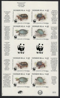 Venezuela WWF Tortoise Turtle Imperf Sheetlet Of 2 Sets 1992 MNH SG#2969-2972 MI#2729-2732 Sc#1471 A-d - Venezuela