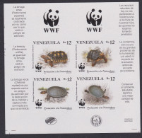 Venezuela WWF Tortoise And Turtle 4v Imperf Block 2*2 WWF Logo 1992 MNH SG#2969-2972 MI#2729-2732 Sc#1471 A-d - Venezuela