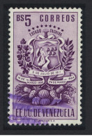 Venezuela Arms Issue State Of Tachira 5Bs Postage KEY VALUE 1951 Canc SG#944 Sc#498 - Venezuela