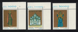 Vatican Millenary Of Conversion Of Kiev Rus 3v Corners 1988 MNH SG#906-908 Sc#813-815 - Unused Stamps