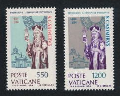Vatican St Casimir Patron Saint Of Lithuania 1984 MNH SG#808-809 Sc#731-732 - Ongebruikt