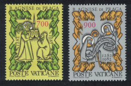 Vatican Blessed Agnes Of Prague 2v 1982 MNH SG#779-780 Sc#705-706 - Ungebraucht