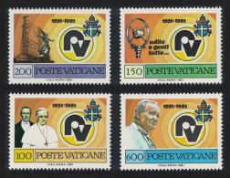 Vatican Marconi Pope Pius XI And Radio Emblem 4v 1981 MNH SG#755-758 Sc#681-684 - Ungebraucht