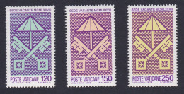 Vatican St Peter's Keys 1st Interregnum 1978 MNH SG#702-704 Sc#635-637 - Unused Stamps