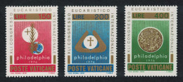 Vatican 41st International Eucharistic Congress 3v 1976 MNH SG#656-658 Sc#592-594 - Unused Stamps