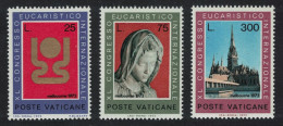 Vatican International Eucharistic Congress 3v 1973 MNH SG#591-593 Sc#531-533 - Nuevos