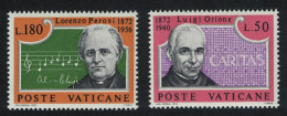 Vatican Caritas Founder Luigi Orione Music Composer 2v 1972 MNH SG#586-587 Sc#526-527 - Unused Stamps