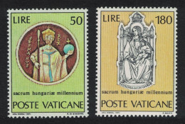 Vatican St Stephen King Of Hungary 2v 1971 MNH SG#569-570 Sc#513-514 - Ungebraucht