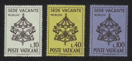 Vatican Vacant See 3v 1963 MNH SG#406-408 Sc#362-364 - Ongebruikt