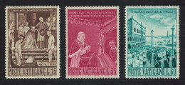 Vatican Transfer Of Relics Of Pope Pius X From Rome To Venice 3v 1960 MNH SG#323-325 Sc#281-283 - Nuevos