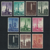 Vatican Roman Obelisks 10v 1959 MNH SG#296-305 Sc#C35-C44 - Ungebraucht