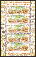Wallis And Futuna Puaka The Pig Sheetlet Of 5 Pairs 2008 MNH SG#949-950 MI#948-949KB - Ungebraucht