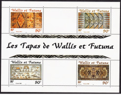 Wallis And Futuna Tapas Sheetlet Of 4v 2001 MNH SG#775-778 Sc#539 - Ongebruikt