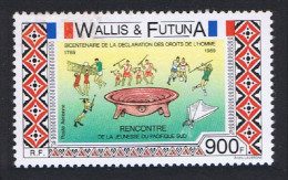 Wallis And Futuna Football Soccer Declaration Of Human Rights 1989 MNH SG#549 MI#569 Sc#384 - Ongebruikt
