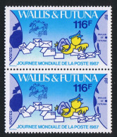 Wallis And Futuna World Post Day Pair 1987 MNH SG#519 Sc#362 - Unused Stamps