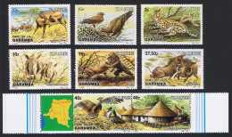 Zaire Eagles Cranes Bustards Birds Lions Rhinos 1984 MNH SG#1172-1179 - Unused Stamps