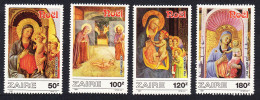 Zaire Christmas Paintings By Fr Angelico 4v 1984 MNH SG#1279-1282 MI#945-948 Sc#1237-1240 - Ongebruikt