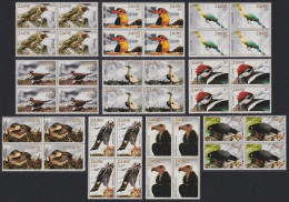 Zaire Birds 10v Blocks Of 4 1982 MNH SG#1133-1142 MI#792-801 Sc#1091-1100 - Ungebraucht