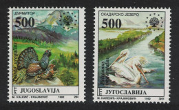 Yugoslavia Capercaillie Pelican Birds Nature Protection 2v 1992 MNH SG#2822-2823 - Autres & Non Classés
