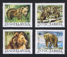 Yugoslavia WWF Brown Bear 4v 1988 MNH SG#2430-2433 MI#2260-2263 Sc#1880-1883 - Autres & Non Classés