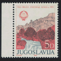 Yugoslavia Second Avnoj-a Anti-fascist Council Session Jajce Margin 1983 MNH SG#2112 - Autres & Non Classés