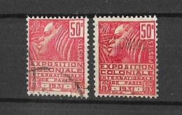 VARIETE DE COULEUR N° 272 (2 Nuances Différentes)  OBLITERE - Used Stamps