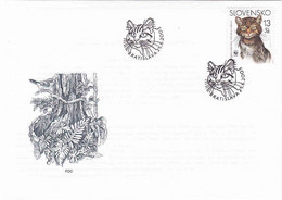 Slovakia 2003. FDC WWF Wild Cat 13 Sk - FDC