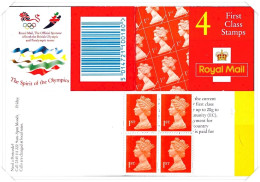 HB10 Booklet 4x1st Class Stamps HRD3-A - Booklets