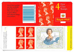 HB11 Booklet (Queen's Birthday Label Inside) 4x1st Class Stam HRD3-A - Libretti