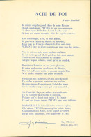 Guerre 40 Acte De Foi Au Maréchal Pétain Guy Denieau Pessac Mars 1941 Collaboration - 2. Weltkrieg 1939-1945