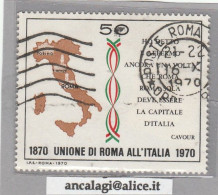 USATI ITALIA 1970 - Ref.0260 "UNIONE DI ROMA  ALL'ITALIA" 1 Val. - - 1961-70: Afgestempeld