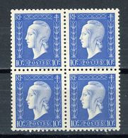 FRANCE -  M. DE DULAC  - N° Yvert  682**  Bloc De 4 - 1944-45 Marianne Of Dulac