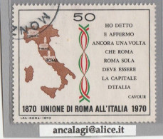 USATI ITALIA 1970 - Ref.0260B "UNIONE DI ROMA  ALL'ITALIA" 1 Val. - - 1961-70: Oblitérés