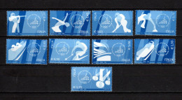 Italy 2006 Olympic Games Turin Torino Set Of 9 MNH - Winter 2006: Turin