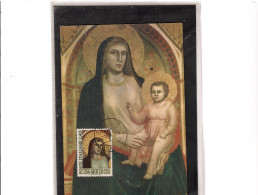 TEM20172  -  FDC MAX.CARD 7°  CENTENARIO DELLA NASCITA DI GIOTTO - Madonne