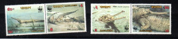 Bangladesh 1990 Set WWF/Crocodile/Krokodille/Gavial Stamps (Michel 323/26) MNH - Bangladesch