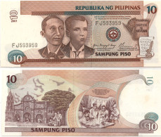 Philippines 10 Peso 2001 P-187 UNC - Philippines