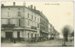 33.BLAYE.n°111.COURS DU QUAI.CAFE DE BORDEAUX.RARE - Blaye