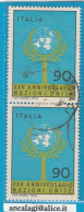 USATI ITALIA 1970 - Ref.0263B "NAZIONI UNITE" 1 Val. In Coppia - - 1961-70: Used