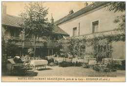 28.EPERNON.n°65.HOTEL RESTAURANT BEAUSEJOUR,PRES DE LA GARE.RARE - Epernon