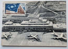 Carte Postale AEROPORT D'ORLY - Cachet Spécial 1ère Exposition Philatélique 1963 - Aerodromi