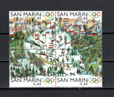 San Marino 2006 Olympic Games Turin Torino Block Of 4 MNH - Invierno 2006: Turín