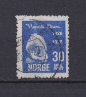 NORVEGE 1928 TIMBRE N°131 OBLITERE HENRIK IBSEN - Usados