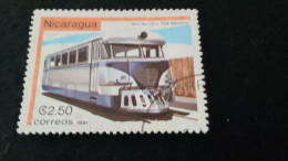 NİARAGUA-1970-80     2.50   CORD  DAMGALI - Nicaragua