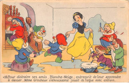 Disney - N°87834 - Pour Distraire Ses Amis, Blanche-Neige Entreprit De Leur Apprendre .... Entrain - N°16 - Disneyland