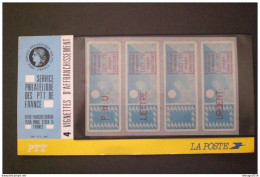 FRANCE DISTRIBUTORS PAPIERADHESIF BLUE CIEL IMPRESSION LILAS-ROSSE MNH - Cuadernillos