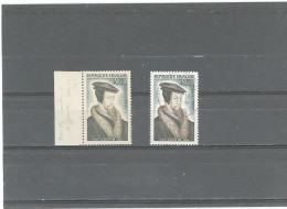 VARIÉTÉS -N°1420  N** CALVIN - VISAGE ET COL PALE , SANS LA COULEUR MARRON - Unused Stamps